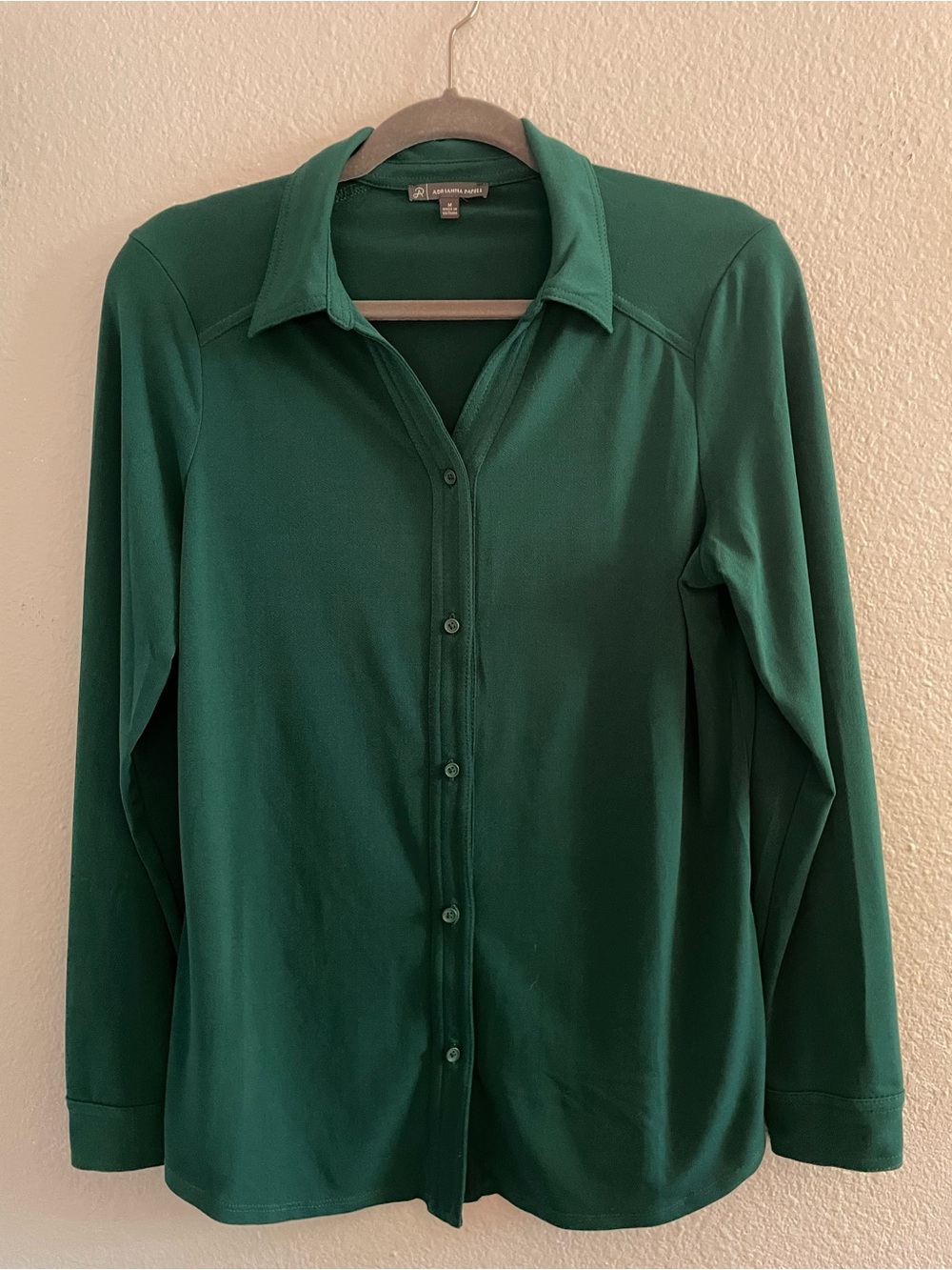 Adrianna Papell Emerald Green Blouse